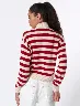 Sweater a Rayas Rojo Mujer – Estilo llamativo y juvenil