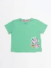 Camiseta Happy Verde Menta Infantil Niñas – Color alegre para diario