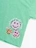 Camiseta Happy Verde Menta Infantil Niñas – Color alegre para diario