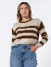 Sweater a Rayas Manteca/Café Mujer – Look cálido con estilo femenino