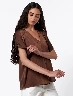 Blusa Clásica Café Oscuro Mujer – Sofisticación sutil para looks formales