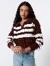 Sweater Polo Chocolate Mujer – Estilo clásico para días frescos