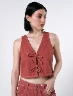 Top con Amarre Mauve Mujer – Detalle ajustable para un estilo femenino