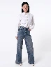 Pantalón Jean Wide Leg Azul Medio Mujer – Elegancia casual con silueta amplia