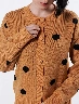 Cardigan Círculos Café Mujer – Diseño original para lucir diferente