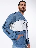 Chaqueta Estampada Azul Jean Hombre – Diseño llamativo para look urbano