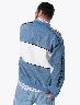 Chaqueta Estampada Azul Jean Hombre – Diseño llamativo para look urbano