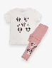 Conjunto Camiseta Minnie + Licra Rosado Niña – Outfit cómodo y adorable