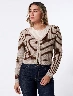 Cardigan Líneas Manteca Mujer – Estilo suave y elegante casual