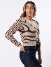 Cardigan Líneas Manteca Mujer – Estilo suave y elegante casual