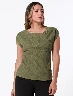 Camiseta con Aplique Verde Aceituna Mujer – Detalle moderno con estilo único