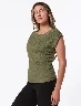 Camiseta con Aplique Verde Aceituna Mujer – Detalle moderno con estilo único