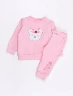 Conjunto Buzo Estampado + Pantalón Flores Rosado Niña – Estilo floral para momentos especiales