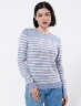 Sweater a Rayas Celeste/Blanco Mujer – Estilo fresco y clásico