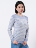 Sweater a Rayas Celeste/Blanco Mujer – Estilo fresco y clásico