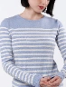 Sweater a Rayas Celeste/Blanco Mujer – Estilo fresco y clásico