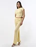 Conjunto Camiseta + Pantalón Acanalado Amarillo Mujer – Look fresco y femenino para destacar