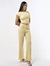 Conjunto Camiseta + Pantalón Acanalado Amarillo Mujer – Look fresco y femenino para destacar