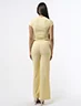 Conjunto Camiseta + Pantalón Acanalado Amarillo Mujer – Look fresco y femenino para destacar