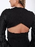 Blusa Escote en V Negro Mujer – Diseño versátil con toque femenino