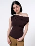 Blusa Drapeada Chocolate Mujer – Elegancia fluida para looks sofisticados