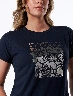 Camiseta Estampada Azul Mujer – Diseño moderno y llamativo