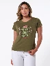 Camiseta Flores Verde Mujer – Estilo fresco con toque floral