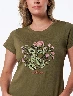 Camiseta Flores Verde Mujer – Estilo fresco con toque floral