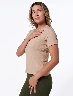 Camiseta con Botones Crema Mujer – Diseño casual con detalle elegante
