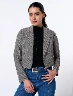 Blazer a Cuadros Gris Mujer – Elegancia moderna con un toque clásico