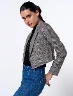 Blazer a Cuadros Gris Mujer – Elegancia moderna con un toque clásico