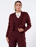 Blazer Crop Vino Mujer – Estilo moderno para outfits elegantes