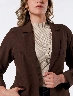 Blazer Llano Chocolate Mujer – Elegancia casual para cualquier momento