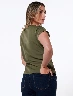 Top con Aplique Verde Mujer – Detalle moderno para outfit fresco