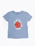 Camiseta Basketball Celeste Niño – Estilo deportivo fresco