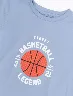 Camiseta Basketball Celeste Niño – Estilo deportivo fresco