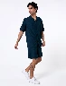 Set Camisa Llana + Bermuda Azul Hombre – Conjunto fresco para ocasiones casuales