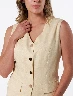 Chaleco Botones Amarillo Mujer – Look vibrante moderno llamativo