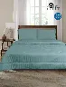 Set de Edredón + Cobija Sherpa 2½ Plazas Verde/Beige Prisma – Comodidad térmica con diseño moderno