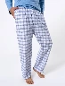Pijama Buzo Celeste + Pantalón a Cuadros Hombre – Comodidad ideal para descansar en casa