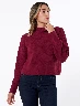 Sweater Acanalado Vino Mujer – Estilo elegante cálido actual