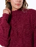 Sweater Acanalado Vino Mujer – Estilo elegante cálido actual