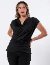 Camiseta Cruzada Negro Mujer – Diseño moderno para lucir elegante