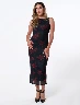 Vestido Print Flores Negro Mujer – Diseño floral con toque elegante