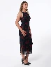 Vestido Print Flores Negro Mujer – Diseño floral con toque elegante