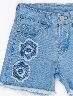 Short con Flecos Celeste Mujer – Diseño fresco con detalles divertidos