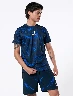 Camiseta Estampada Azul Hombre – Diseño casual para destacar fácilmente