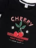 Camiseta Cherry Negro Mujer – Un diseño encantador para combinar fácilmente