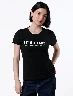 Camiseta It's Nine Negra Mujer – Estilo urbano básico elegante