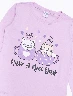 Pijama Buzo Gatitos + Pantalón Print Lila Niña – Abrigo suave para noches tranquilas